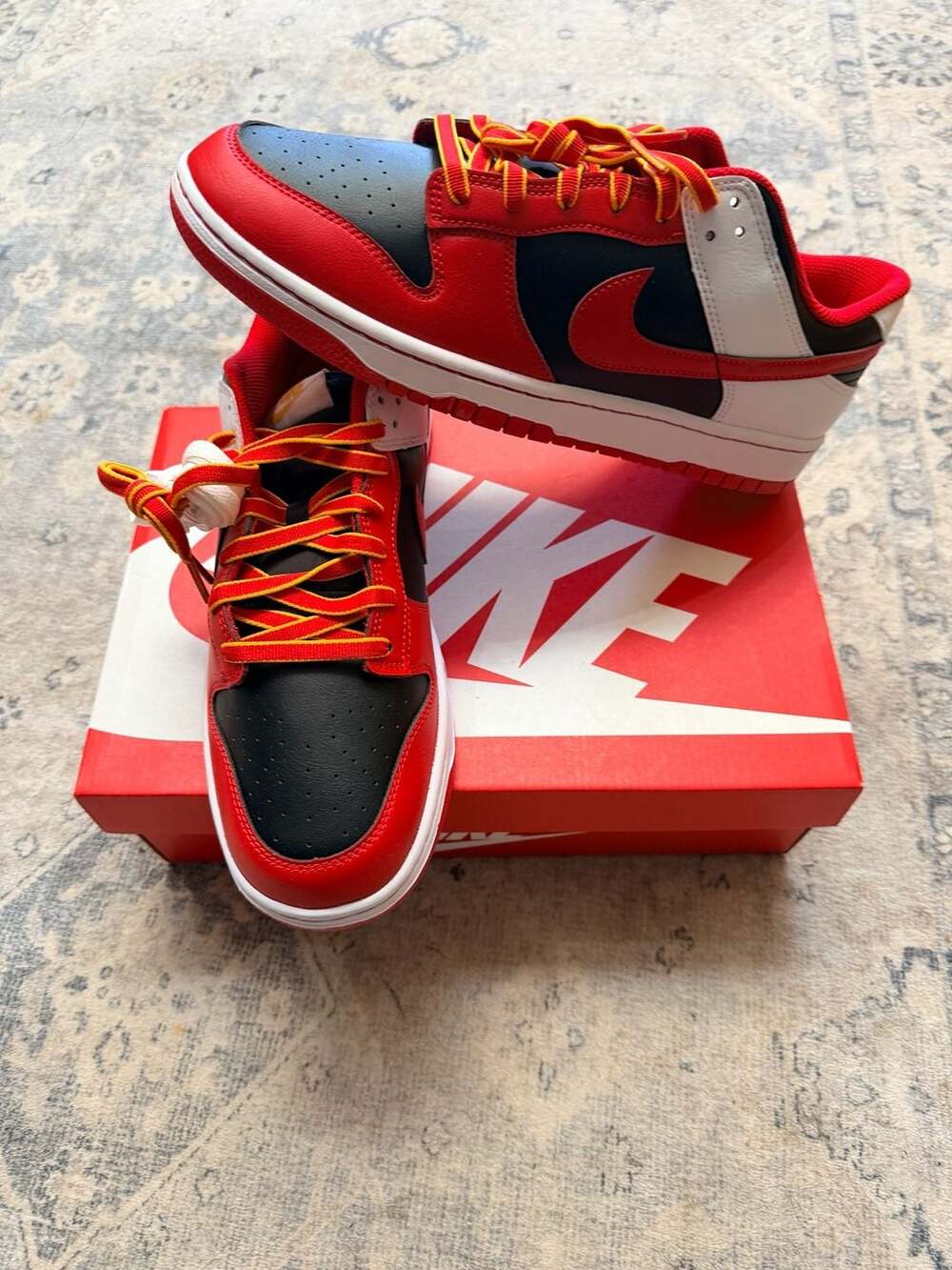 Nike Dunk Low Retro Black University Red White